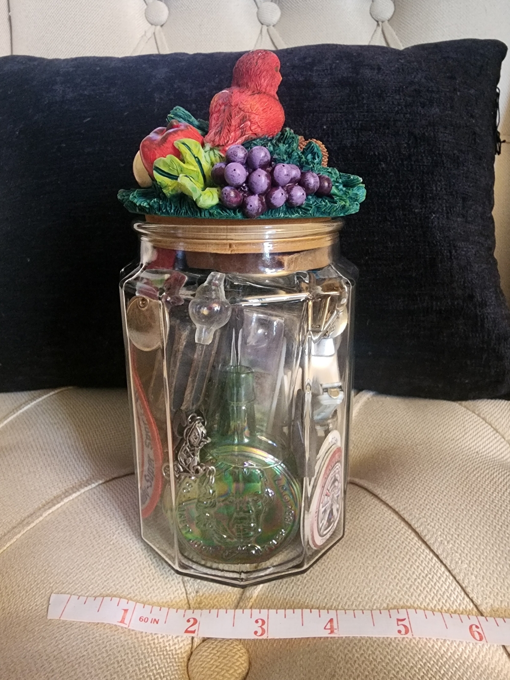 Vintage Mystery Trinket Jar - "Grandpa's House"